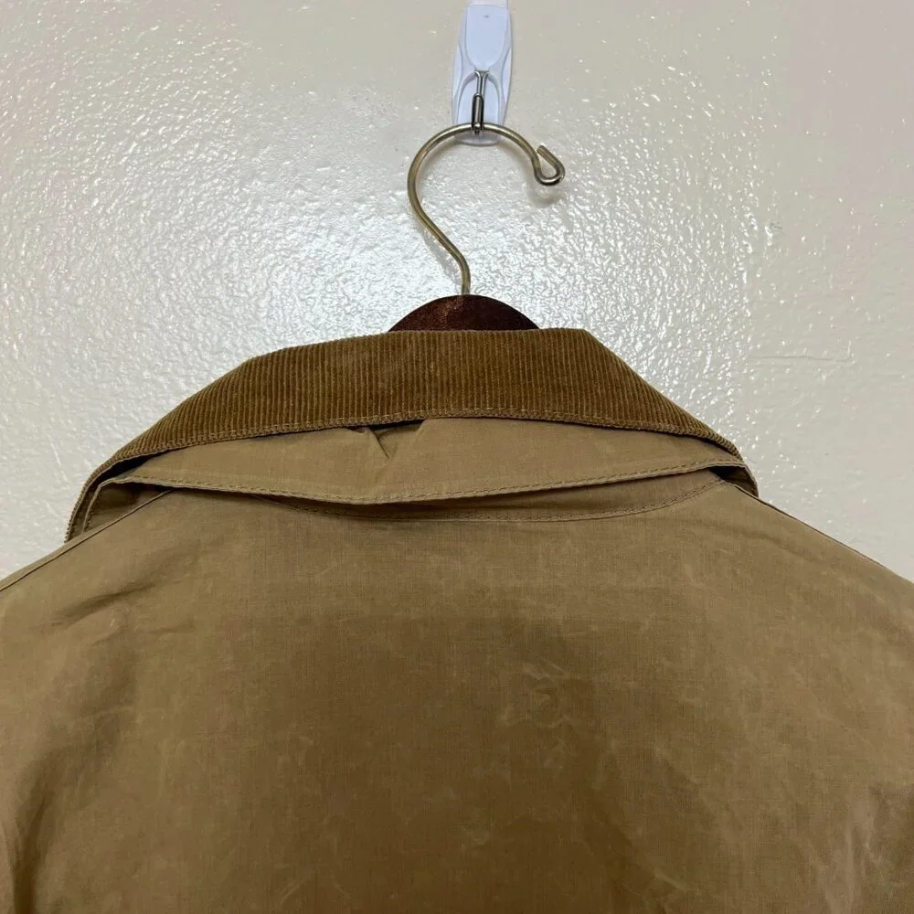 Barbour Re Eng HAYDON Cotton Camel Sand Brown Trench Coat Belted Classic US8